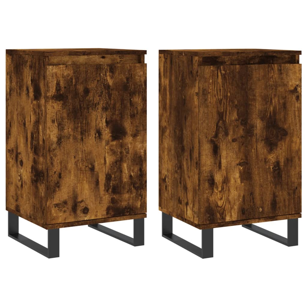 Sideboards 2 Stk. Räuchereiche 40x35x70 cm Holzwerkstoff - Pazzar.ch