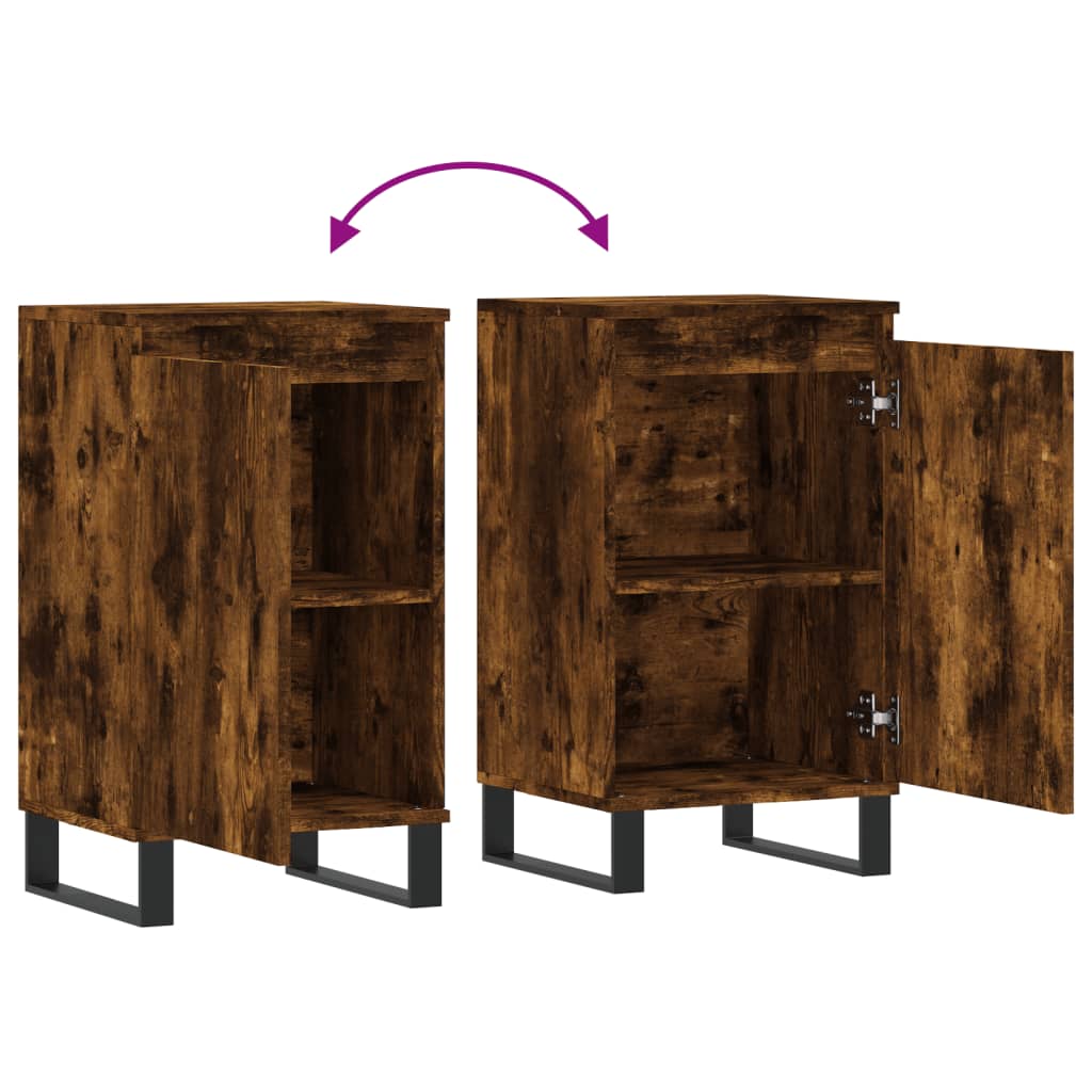 Sideboards 2 Stk. Räuchereiche 40x35x70 cm Holzwerkstoff - Pazzar.ch