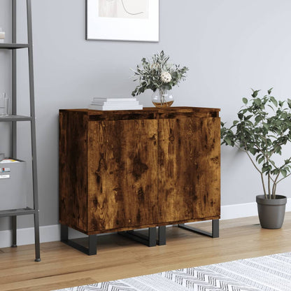 Sideboards 2 Stk. Räuchereiche 40x35x70 cm Holzwerkstoff - Pazzar.ch