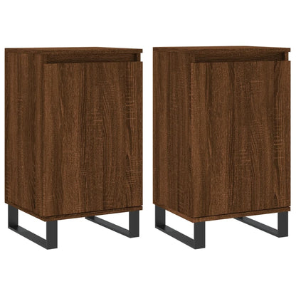 Sideboards 2 Stk. Braun Eichen-Optik 40x35x70 cm Holzwerkstoff - Pazzar.ch