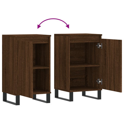 Sideboards 2 Stk. Braun Eichen-Optik 40x35x70 cm Holzwerkstoff - Pazzar.ch