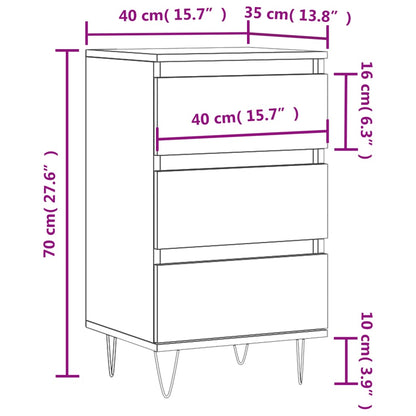 Sideboard Schwarz 40x35x70 cm Holzwerkstoff - Pazzar.ch