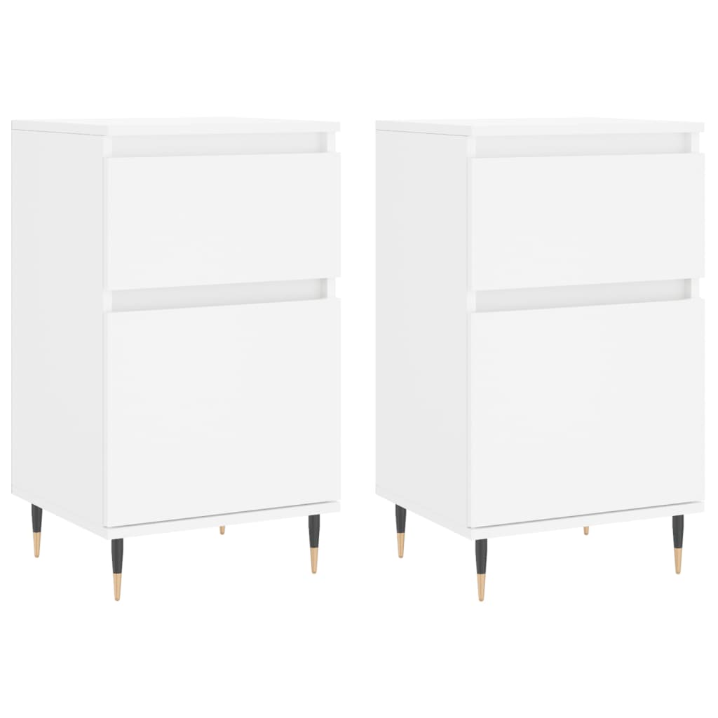 Sideboards 2 Stk. Weiß 40x35x70 cm Holzwerkstoff - Pazzar.ch