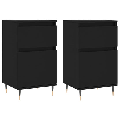 Sideboards 2 Stk. Schwarz 40x35x70 cm Holzwerkstoff - Pazzar.ch