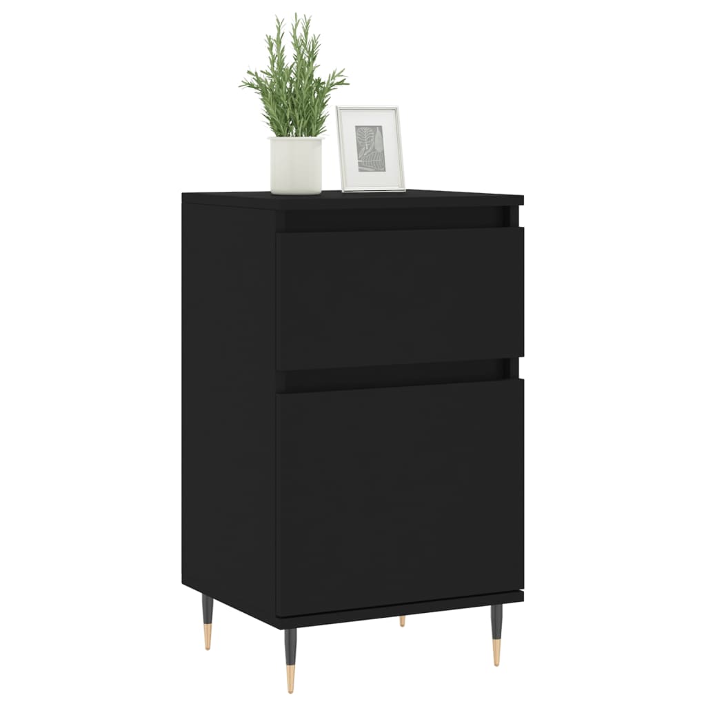 Sideboards 2 Stk. Schwarz 40x35x70 cm Holzwerkstoff - Pazzar.ch
