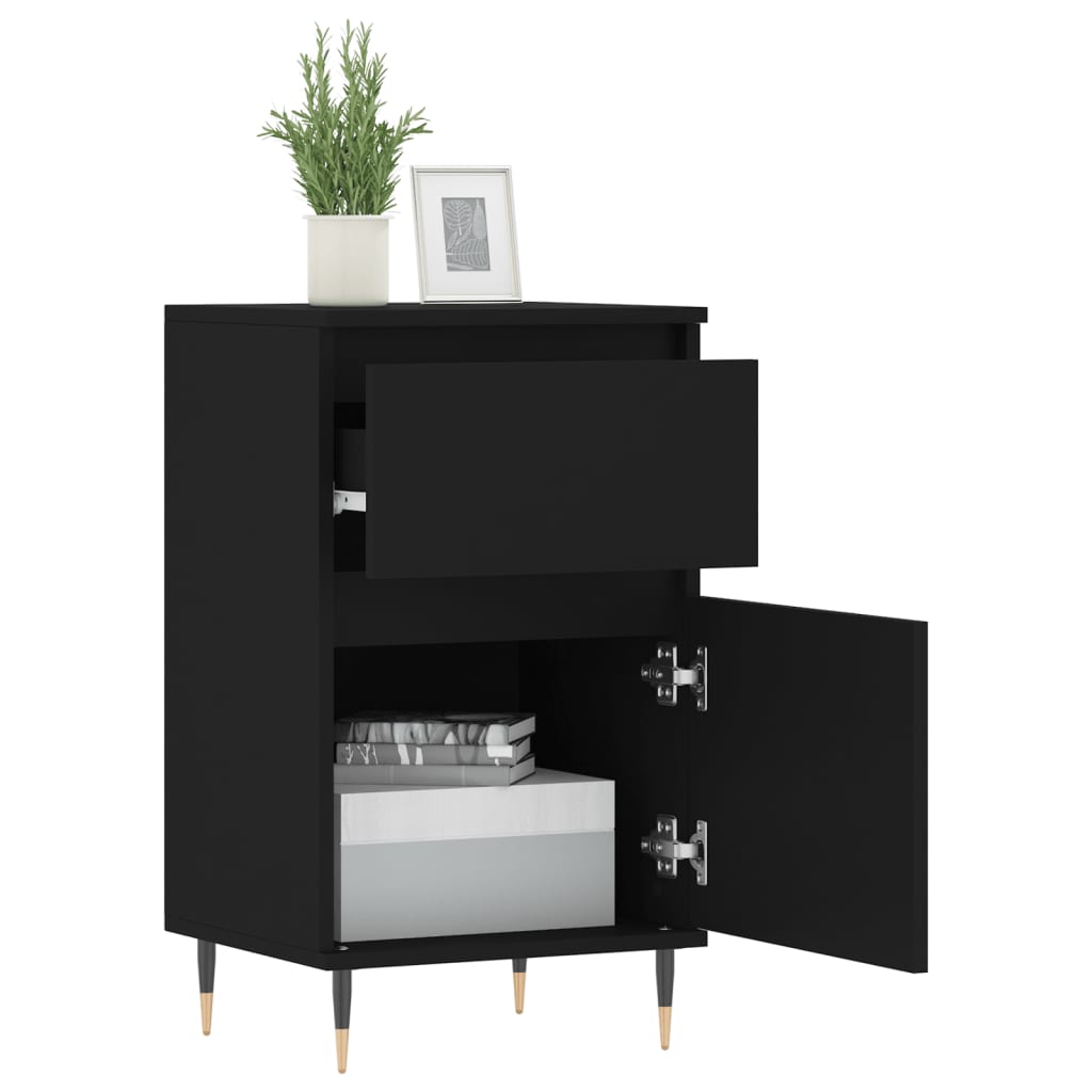 Sideboards 2 Stk. Schwarz 40x35x70 cm Holzwerkstoff - Pazzar.ch