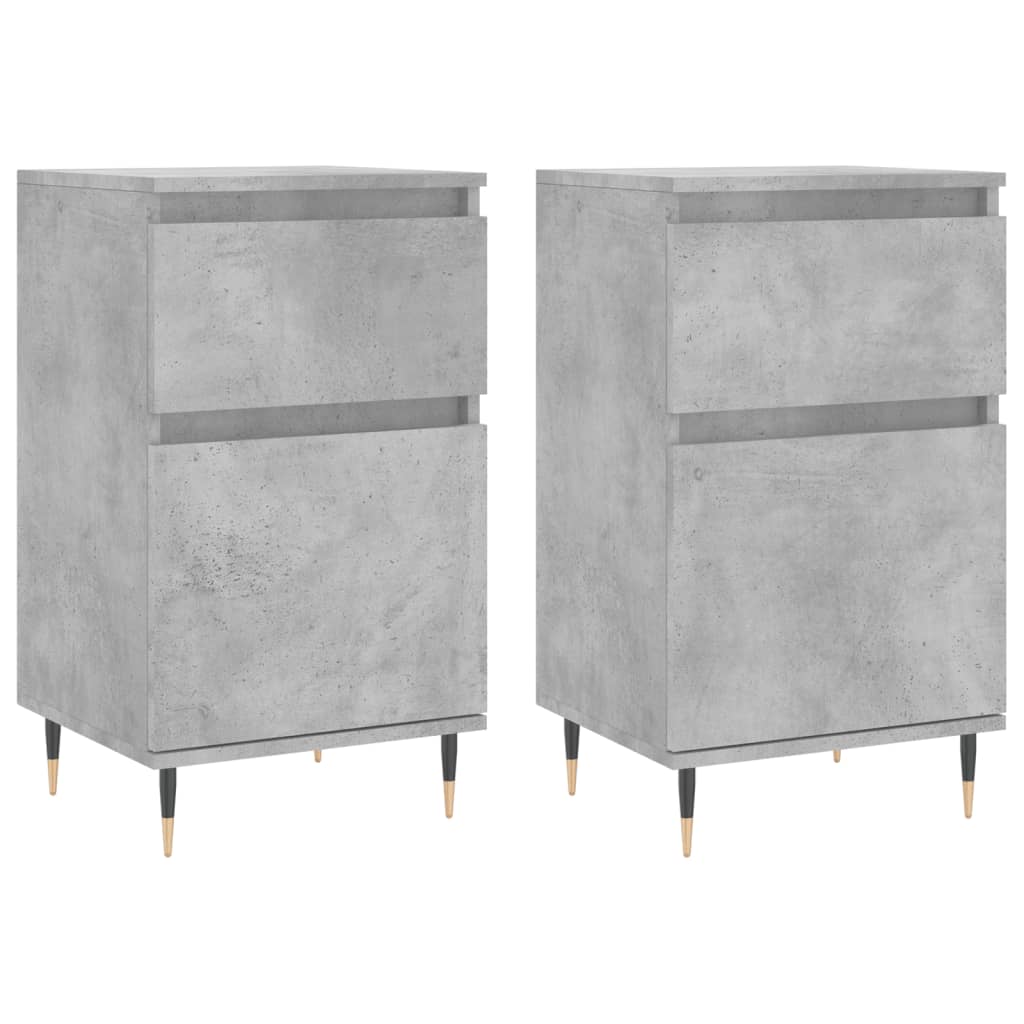 Sideboards 2 Stk. Betongrau 40x35x70 cm Holzwerkstoff - Pazzar.ch