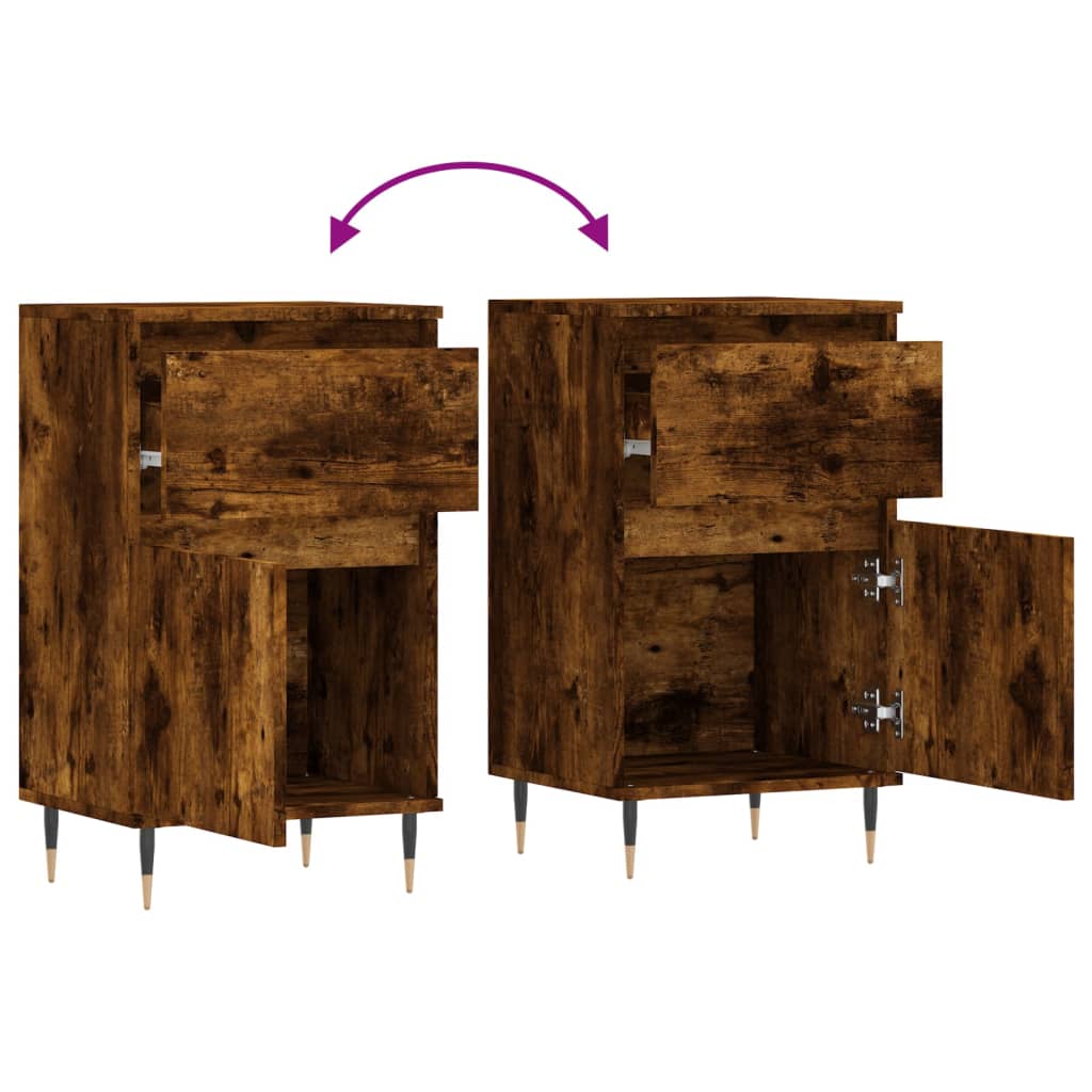 Sideboards 2 Stk. Räuchereiche 40x35x70 cm Holzwerkstoff - Pazzar.ch