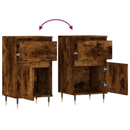Sideboards 2 Stk. Räuchereiche 40x35x70 cm Holzwerkstoff - Pazzar.ch