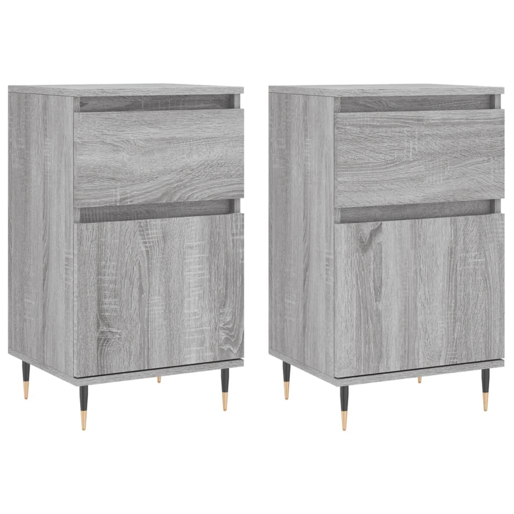 Sideboards 2 Stk. Grau Sonoma 40x35x70 cm Holzwerkstoff - Pazzar.ch