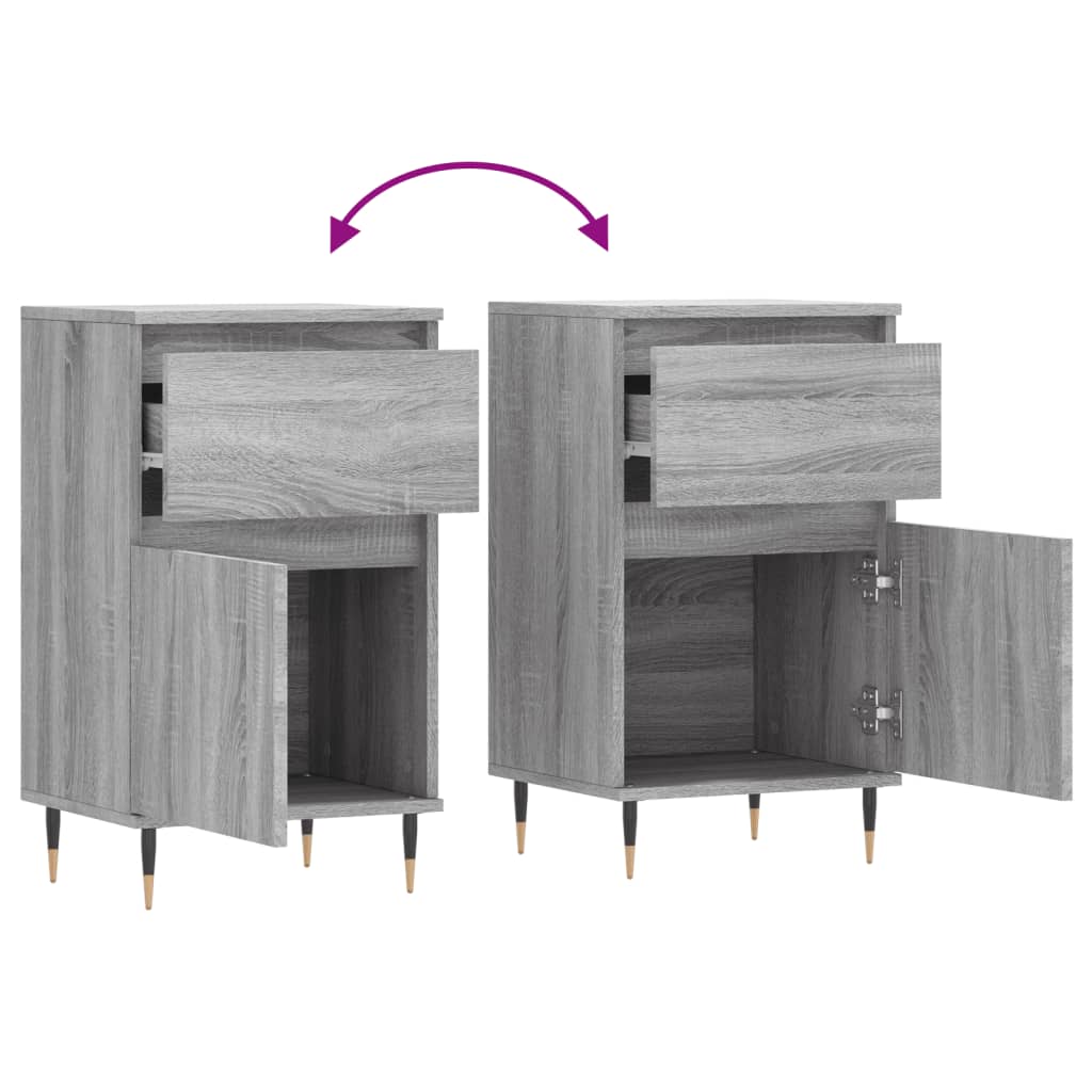 Sideboards 2 Stk. Grau Sonoma 40x35x70 cm Holzwerkstoff - Pazzar.ch