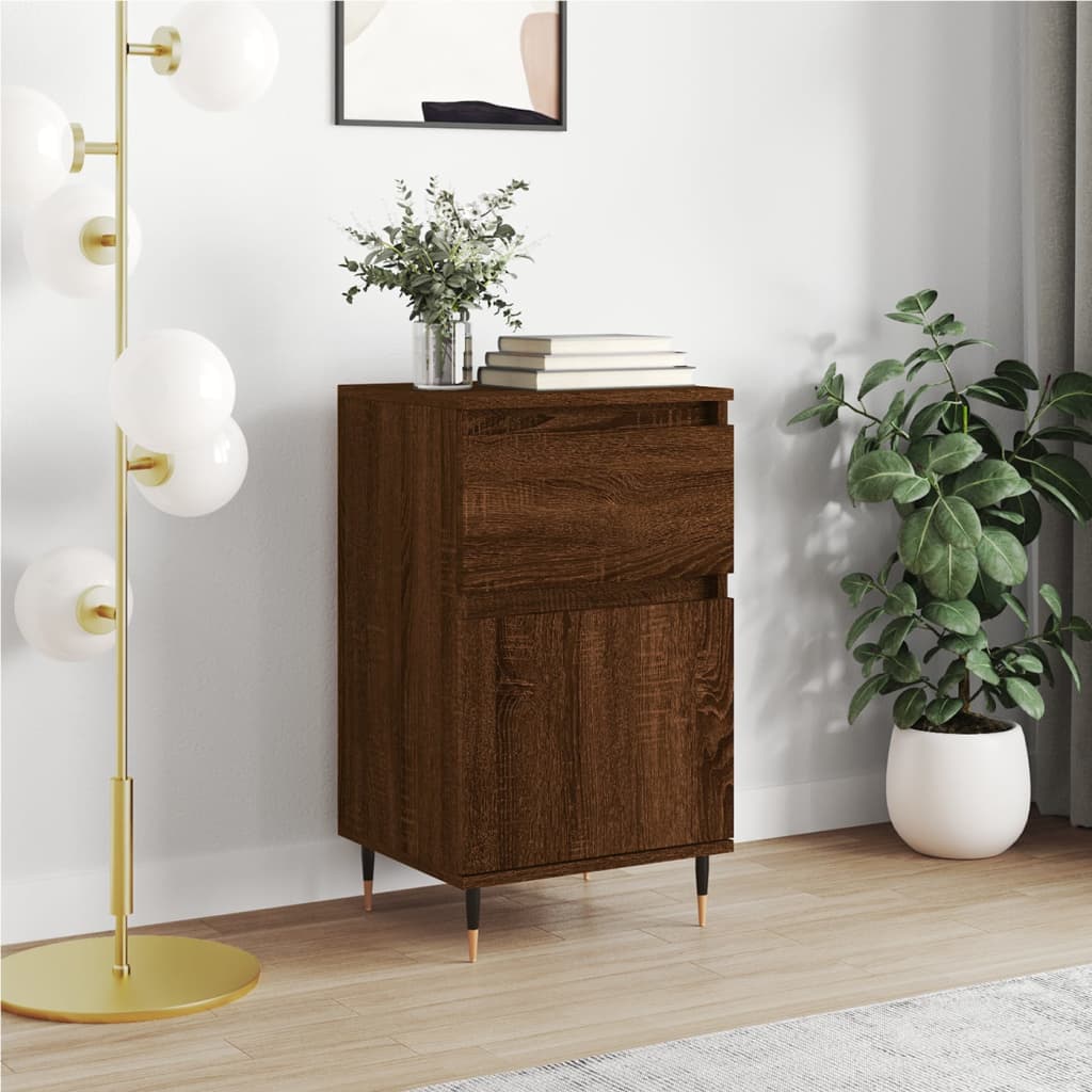 Sideboard Braun Eichen-Optik 40x35x70 cm Holzwerkstoff - Pazzar.ch