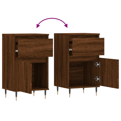 Sideboards 2 Stk. Braun Eichen-Optik 40x35x70 cm Holzwerkstoff - Pazzar.ch