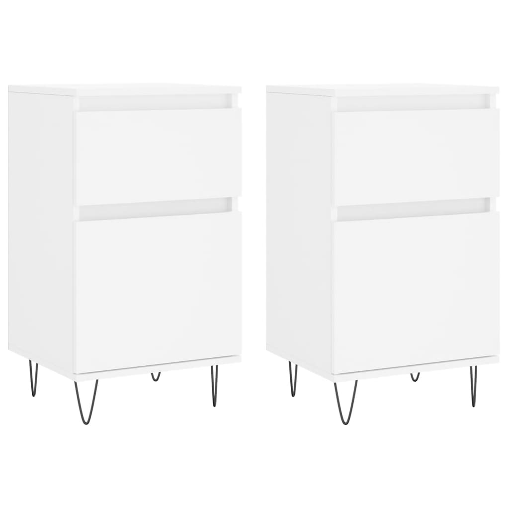 Sideboards 2 Stk. Weiß 40x35x70 cm Holzwerkstoff - Pazzar.ch
