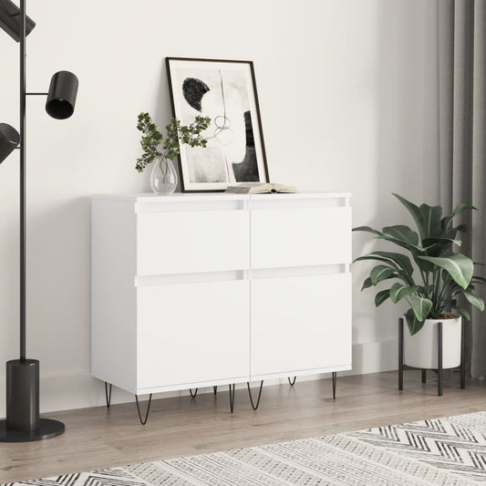 Sideboards 2 Stk. Weiß 40x35x70 cm Holzwerkstoff - Pazzar.ch