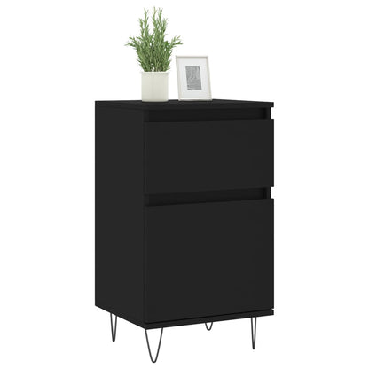 Sideboards 2 Stk. Schwarz 40x35x70 cm Holzwerkstoff - Pazzar.ch