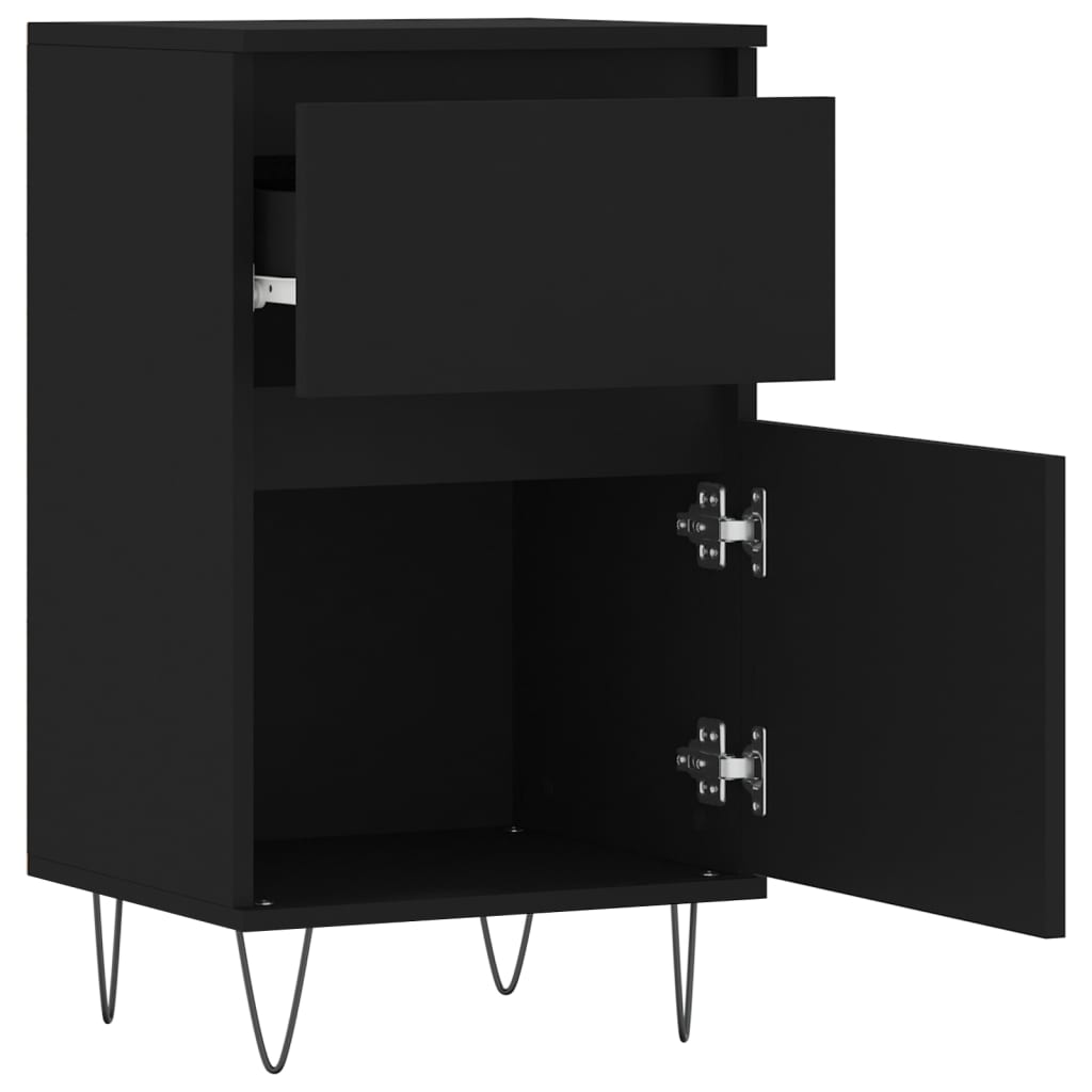 Sideboards 2 Stk. Schwarz 40x35x70 cm Holzwerkstoff - Pazzar.ch
