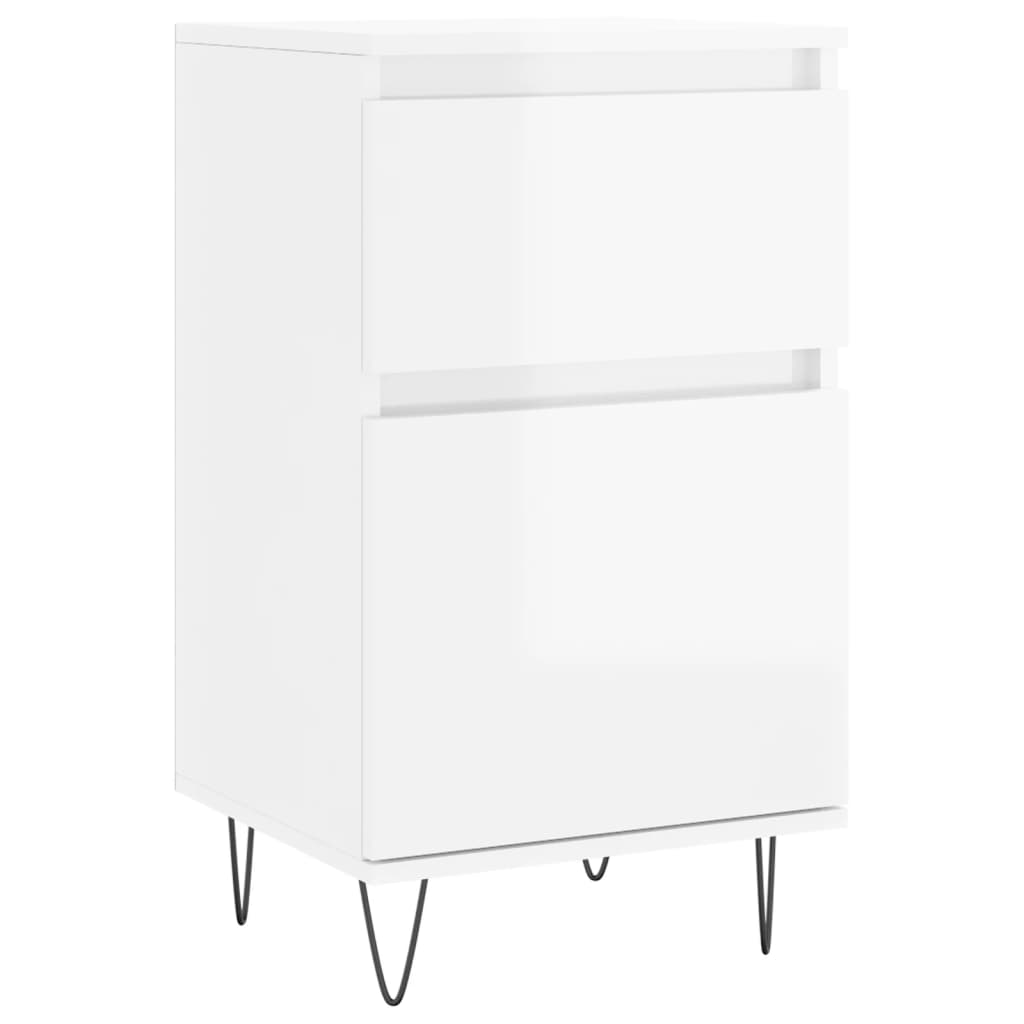Sideboards 2 Stk. Hochglanz-Weiß 40x35x70 cm Holzwerkstoff - Pazzar.ch