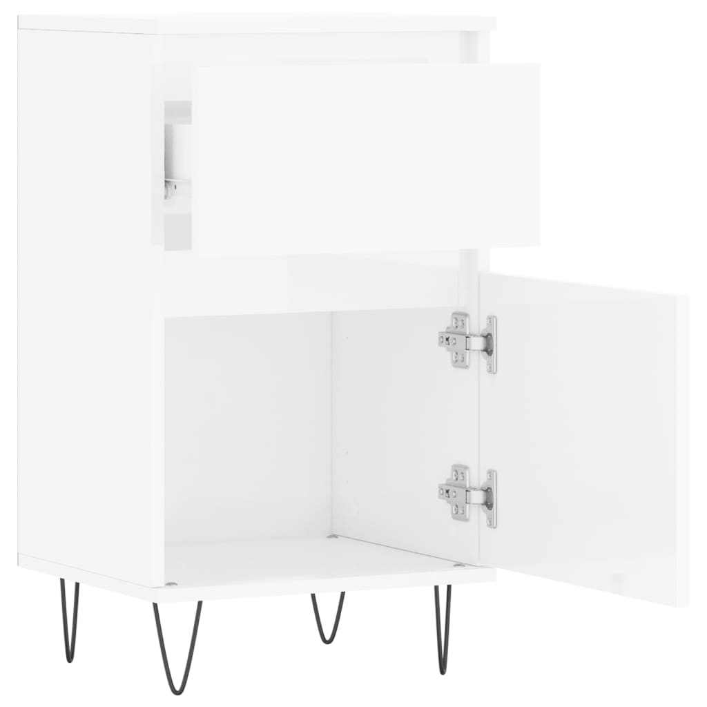 Sideboards 2 Stk. Hochglanz-Weiß 40x35x70 cm Holzwerkstoff - Pazzar.ch