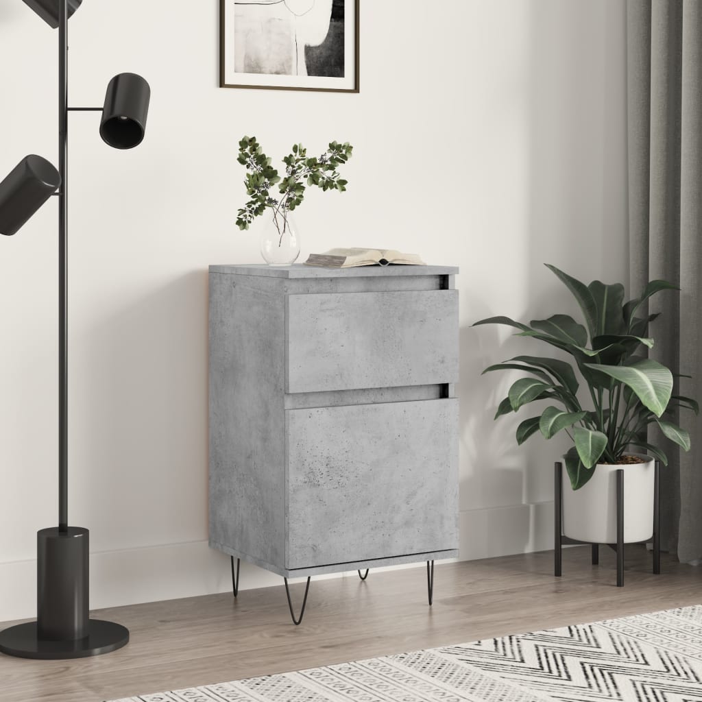 Sideboard Betongrau 40x35x70 cm Holzwerkstoff - Pazzar.ch