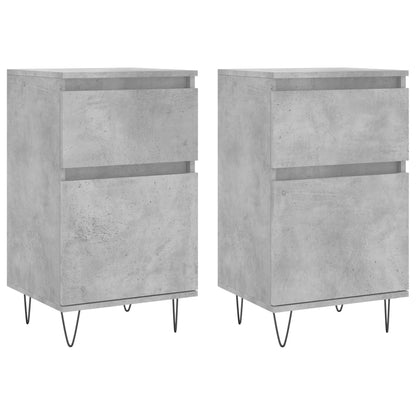 Sideboards 2 Stk. Betongrau 40x35x70 cm Holzwerkstoff - Pazzar.ch