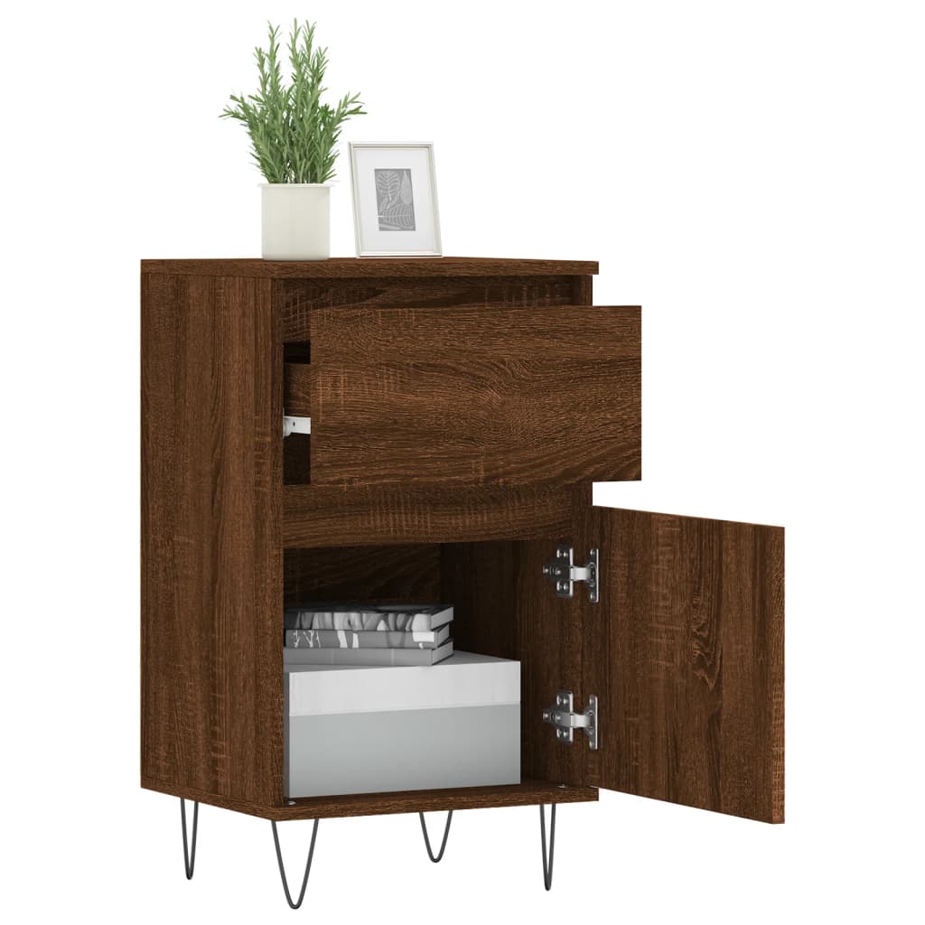 Sideboards 2 Stk. Braun Eichen-Optik 40x35x70 cm Holzwerkstoff - Pazzar.ch