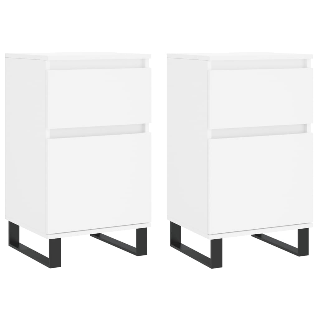 Sideboards 2 Stk. Weiß 40x35x70 cm Holzwerkstoff - Pazzar.ch