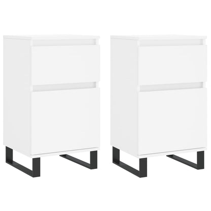 Sideboards 2 Stk. Weiß 40x35x70 cm Holzwerkstoff - Pazzar.ch