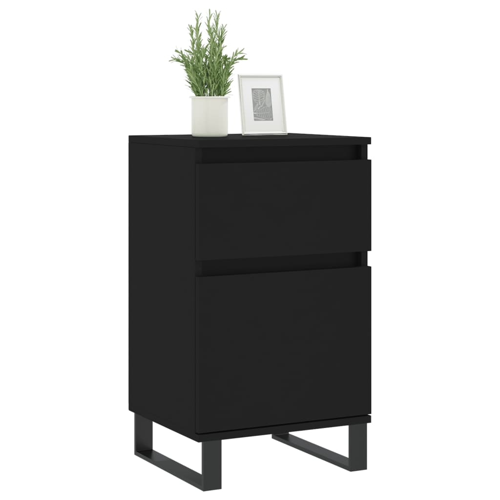 Sideboards 2 Stk. Schwarz 40x35x70 cm Holzwerkstoff - Pazzar.ch