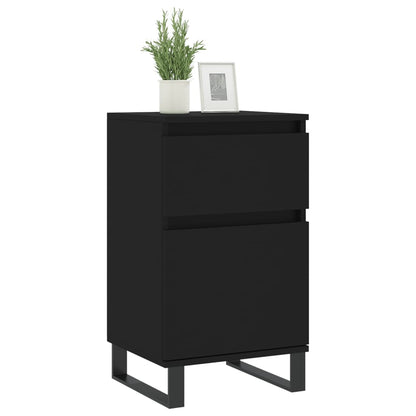 Sideboards 2 Stk. Schwarz 40x35x70 cm Holzwerkstoff - Pazzar.ch