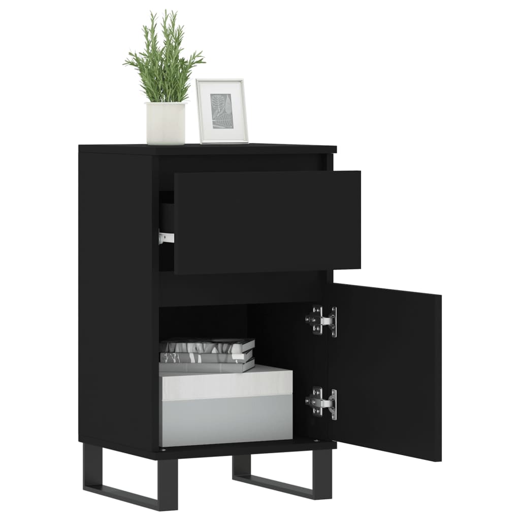 Sideboards 2 Stk. Schwarz 40x35x70 cm Holzwerkstoff - Pazzar.ch