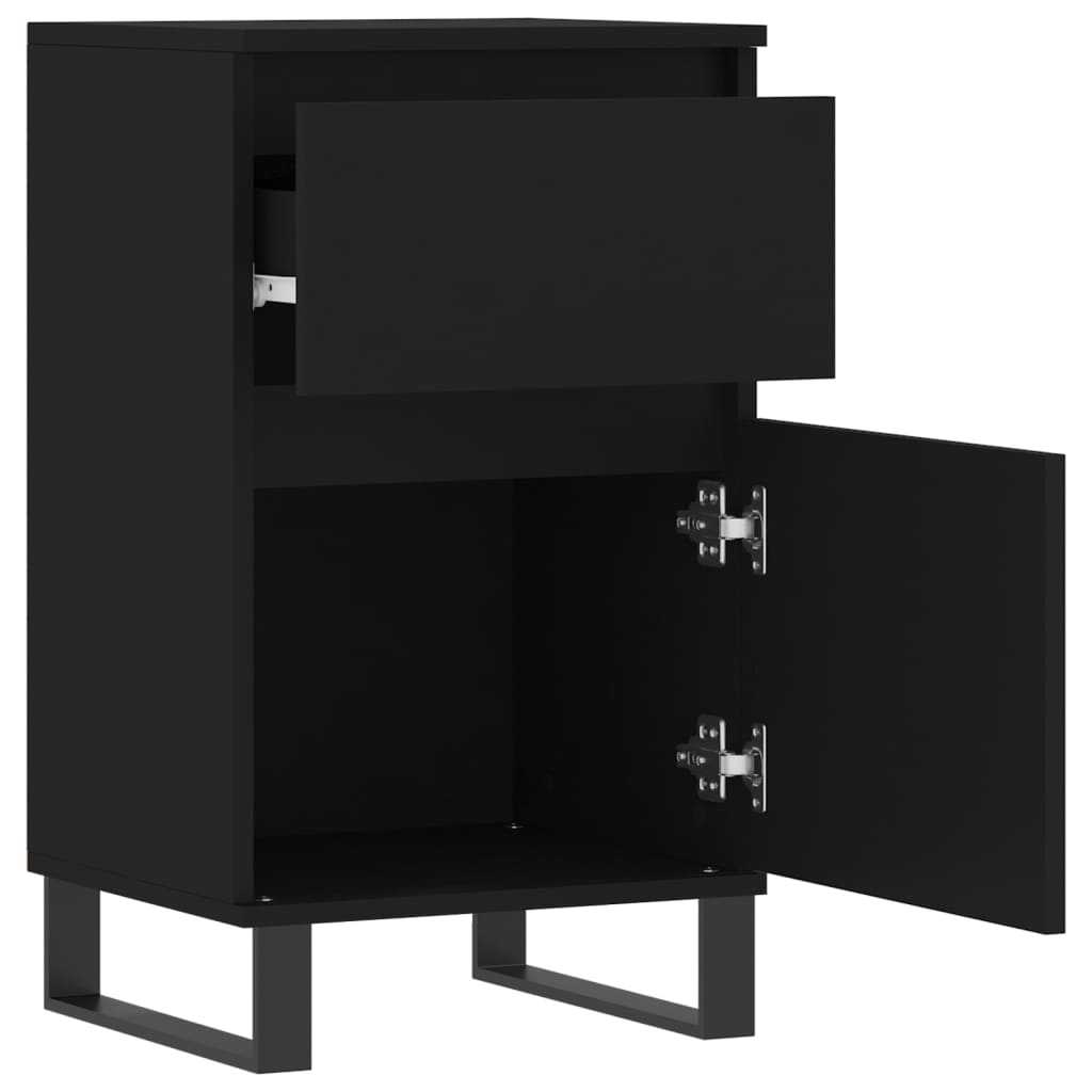 Sideboards 2 Stk. Schwarz 40x35x70 cm Holzwerkstoff - Pazzar.ch