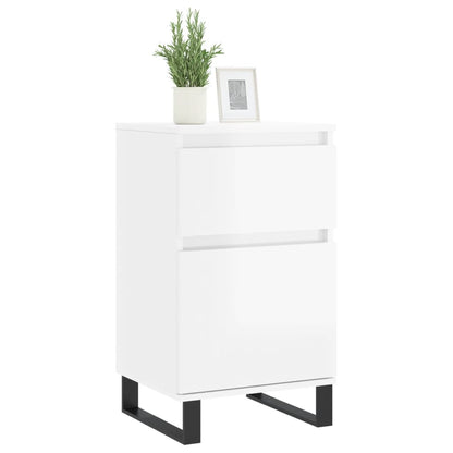 Sideboards 2 Stk. Hochglanz-Weiß 40x35x70 cm Holzwerkstoff - Pazzar.ch