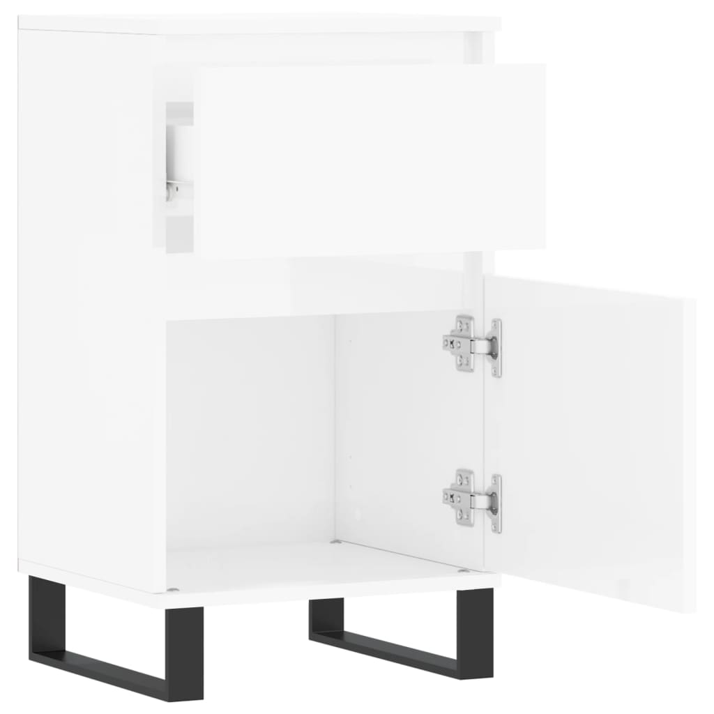 Sideboards 2 Stk. Hochglanz-Weiß 40x35x70 cm Holzwerkstoff - Pazzar.ch