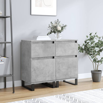 Sideboards 2 Stk. Betongrau 40x35x70 cm Holzwerkstoff - Pazzar.ch