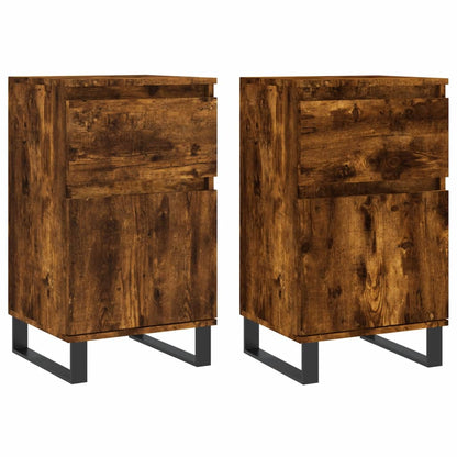 Sideboards 2 Stk. Räuchereiche 40x35x70 cm Holzwerkstoff - Pazzar.ch