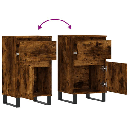 Sideboards 2 Stk. Räuchereiche 40x35x70 cm Holzwerkstoff - Pazzar.ch