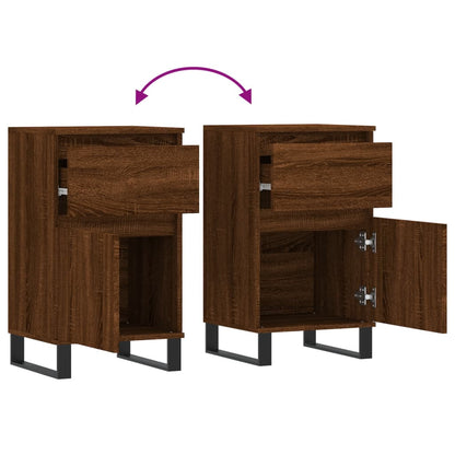 Sideboards 2 Stk. Braun Eichen-Optik 40x35x70 cm Holzwerkstoff - Pazzar.ch