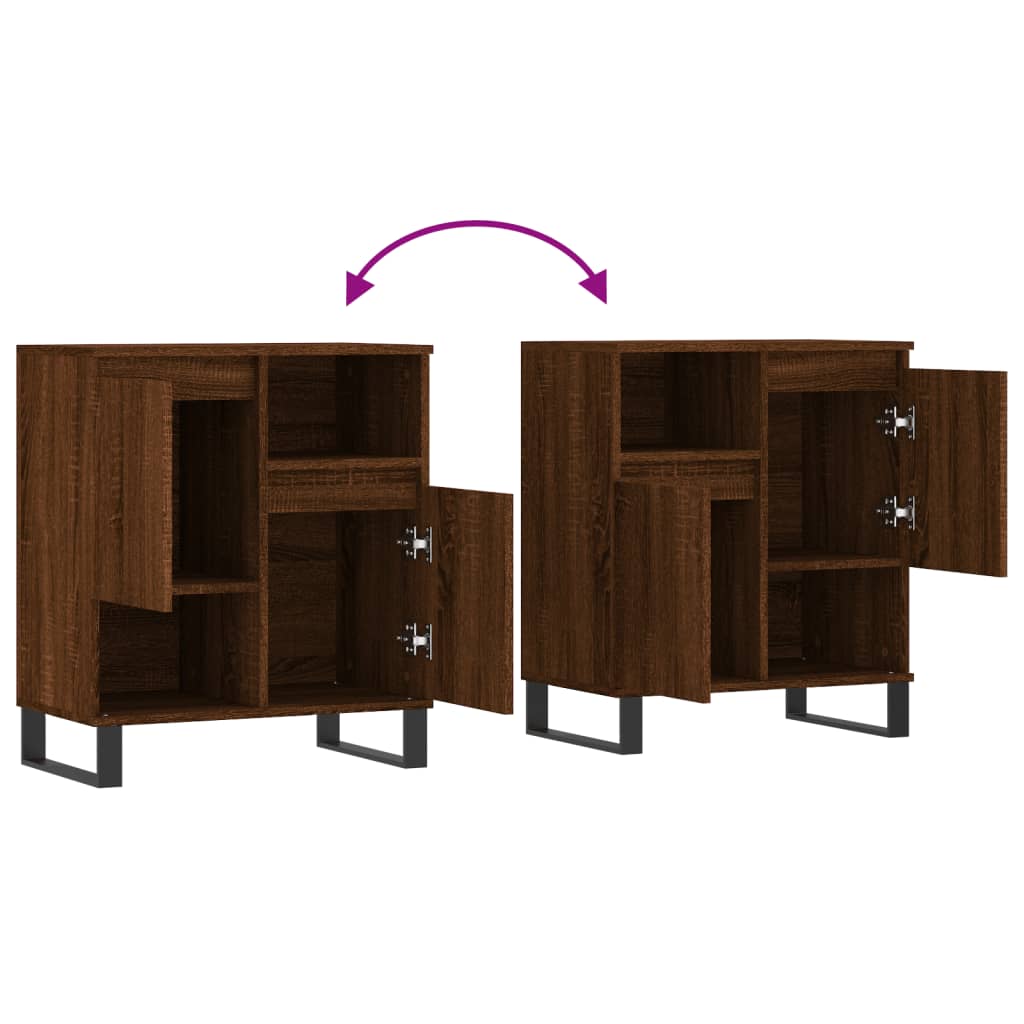 Sideboard Braun Eichen-Optik 60x35x70 cm Holzwerkstoff - Pazzar.ch