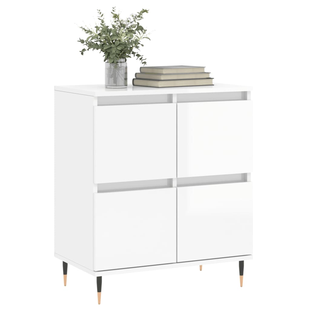 Sideboard Hochglanz-Weiß 60x35x70 cm Holzwerkstoff - Pazzar.ch