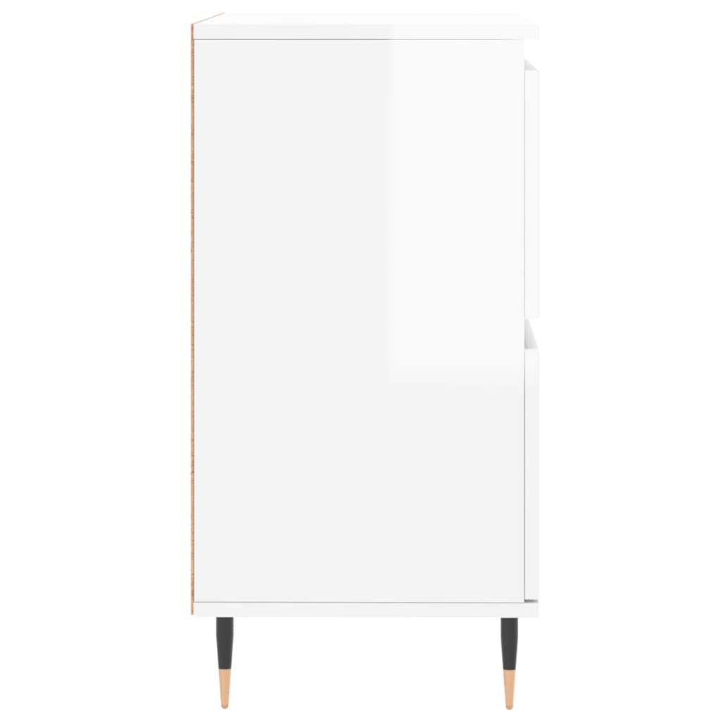 Sideboard Hochglanz-Weiß 60x35x70 cm Holzwerkstoff - Pazzar.ch