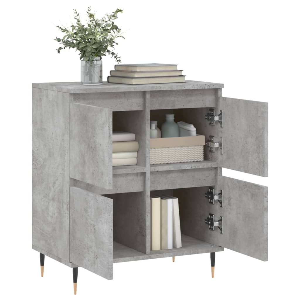 Sideboard Betongrau 60x35x70 cm Holzwerkstoff - Pazzar.ch