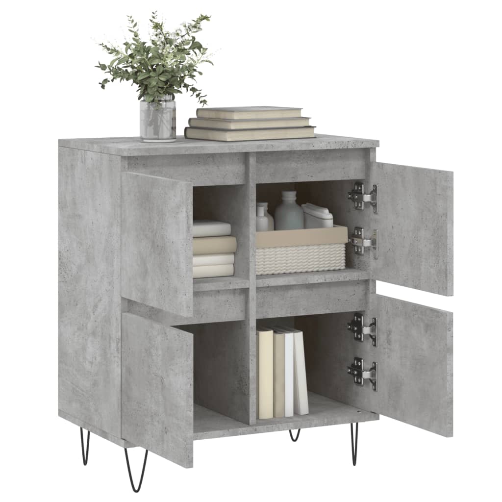 Sideboard Betongrau 60x35x70 cm Holzwerkstoff - Pazzar.ch