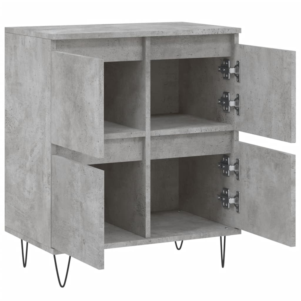 Sideboard Betongrau 60x35x70 cm Holzwerkstoff - Pazzar.ch