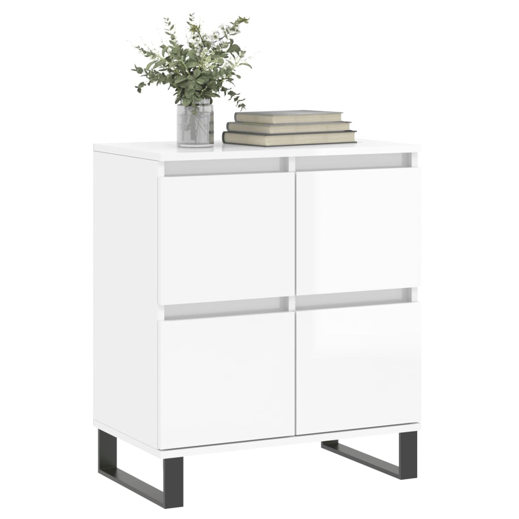 Sideboard Hochglanz-Weiß 60x35x70 cm Holzwerkstoff - Pazzar.ch