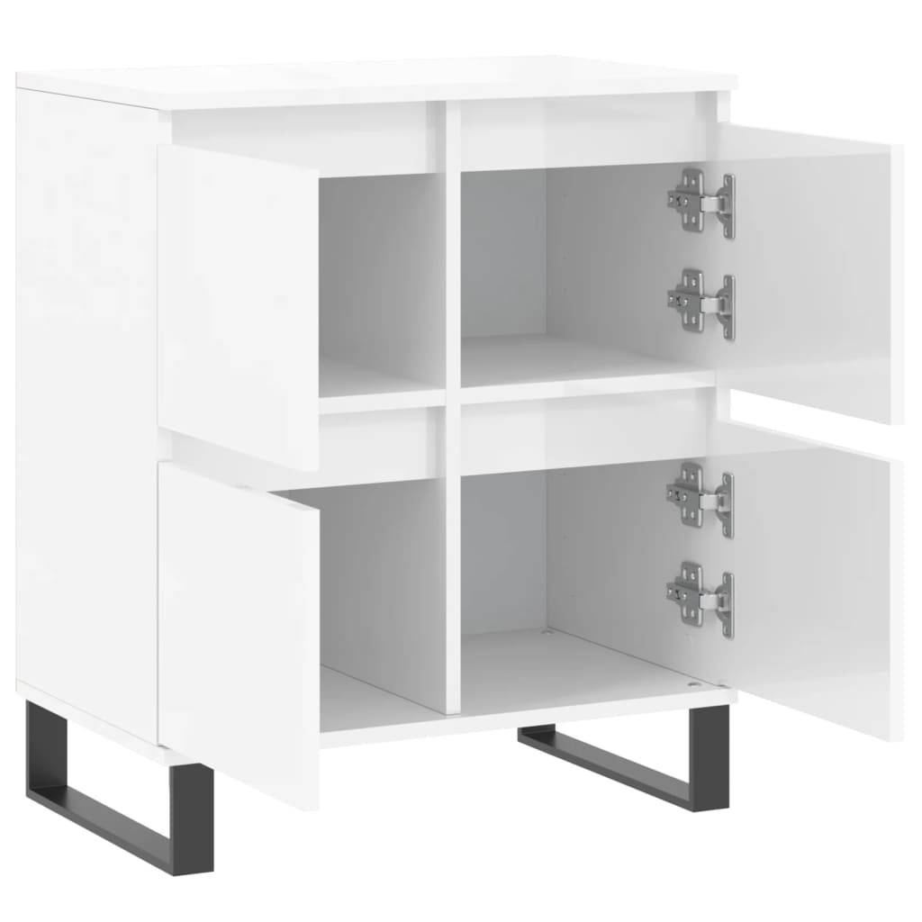 Sideboard Hochglanz-Weiß 60x35x70 cm Holzwerkstoff - Pazzar.ch