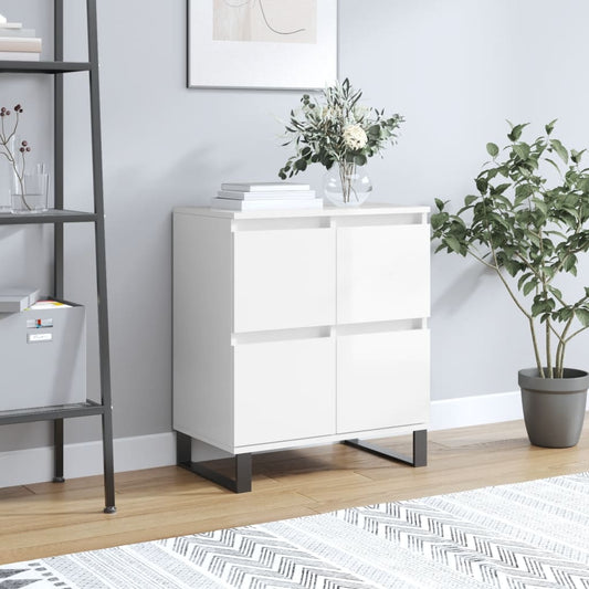 Sideboard Hochglanz-Weiß 60x35x70 cm Holzwerkstoff - Pazzar.ch
