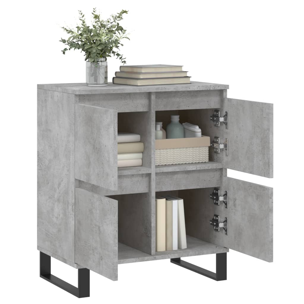 Sideboard Betongrau 60x35x70 cm Holzwerkstoff - Pazzar.ch