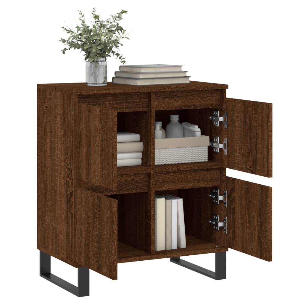 Sideboard Braun Eichen-Optik 60x35x70 cm Holzwerkstoff - Pazzar.ch