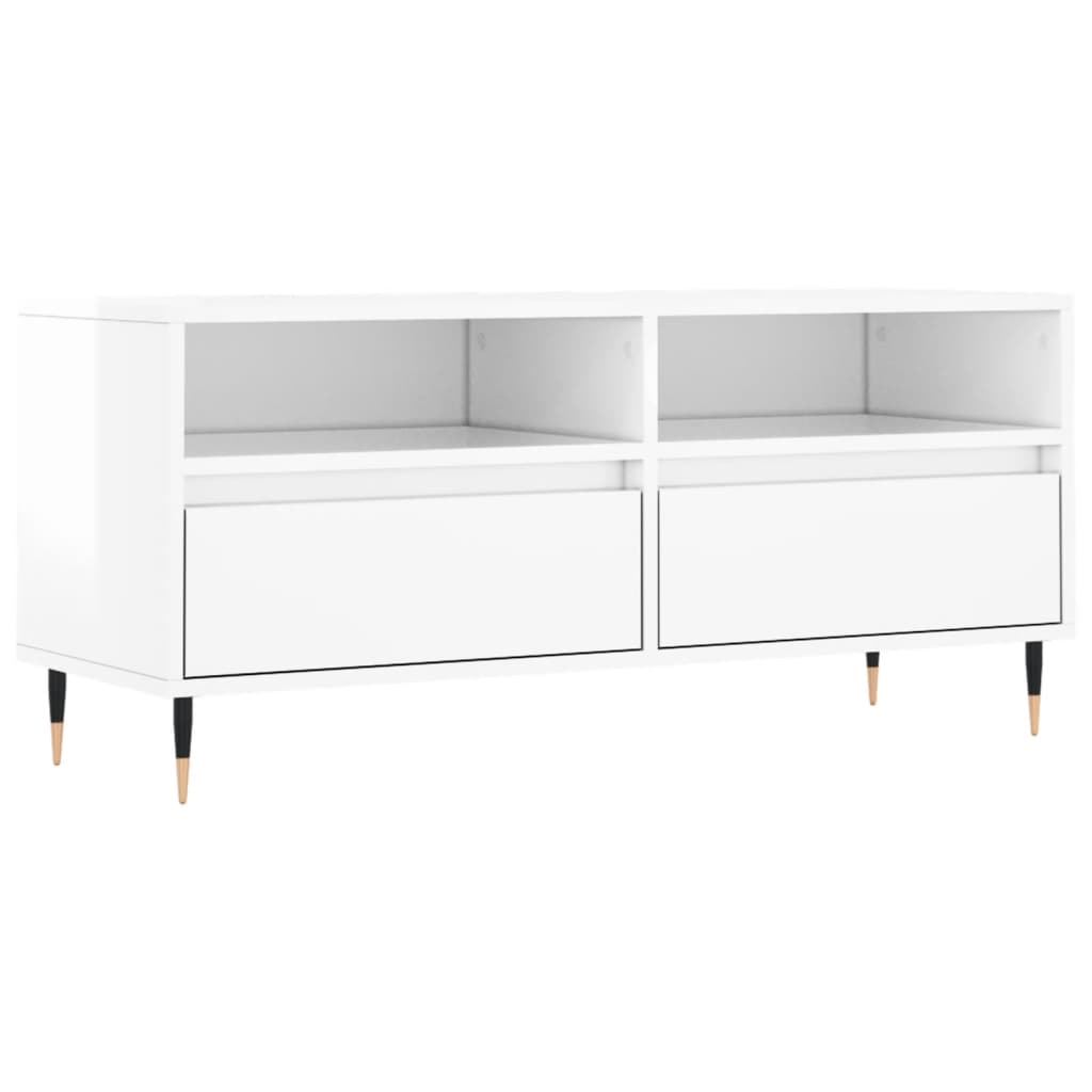 TV-Schrank Hochglanz-Weiß 100x34,5x44,5 cm Holzwerkstoff - Pazzar.ch